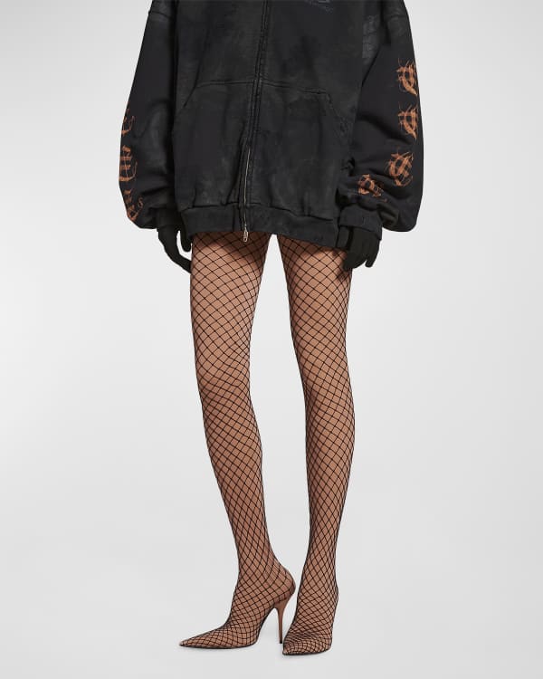 Fendi Double F Logo Tights In Black | ModeSens