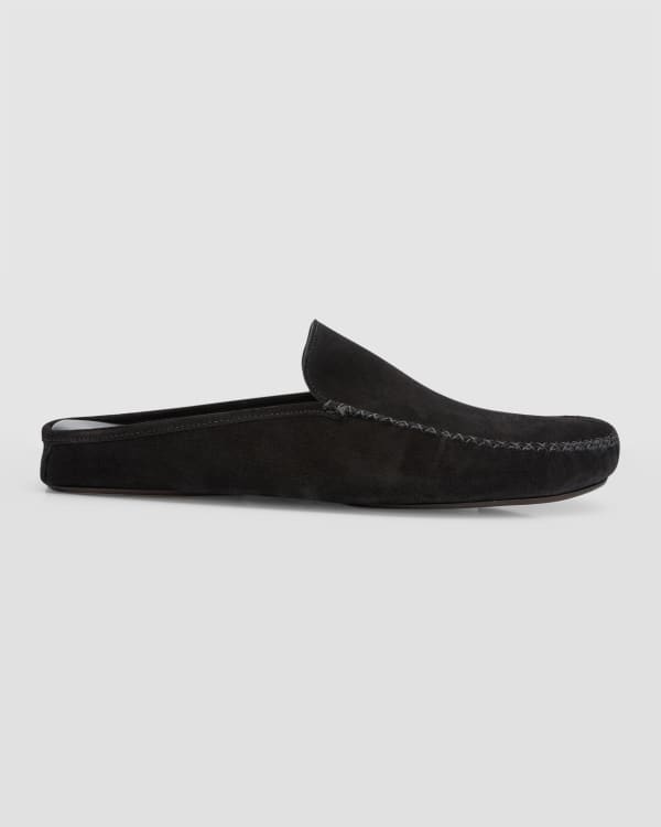 Bottega Veneta Men's Sunday Intrecciato Leather Slippers