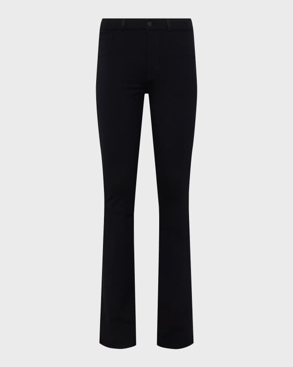 PAIGE Winona Stretch-jersey Flared Pants in Black