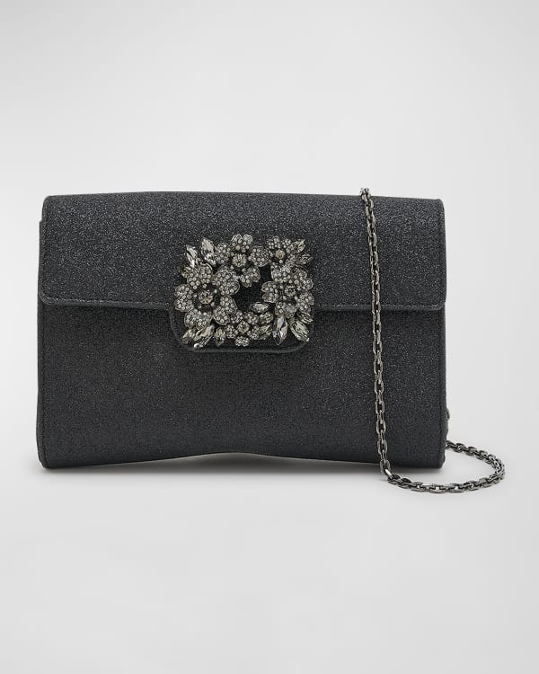 Dries Van Noten Metal Ring Leather Clutch Bag