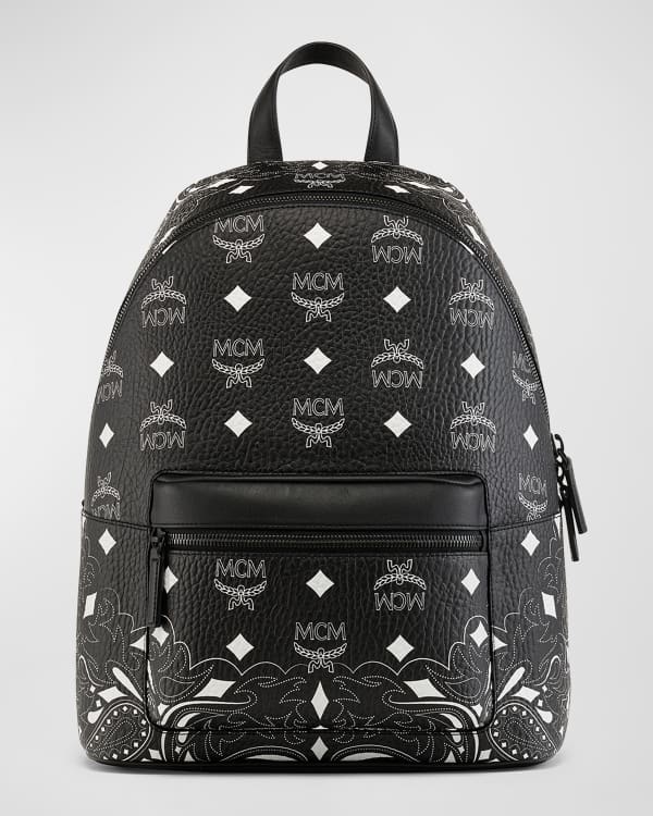 Mini Aren Drawstring Backpack in Visetos Black