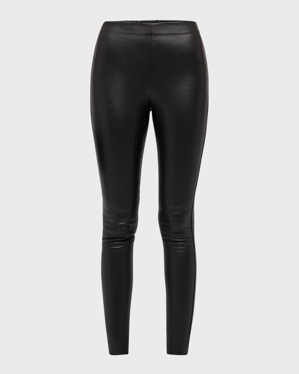 Lysse Matilda Snakeskin-Print Faux-Leather Leggings