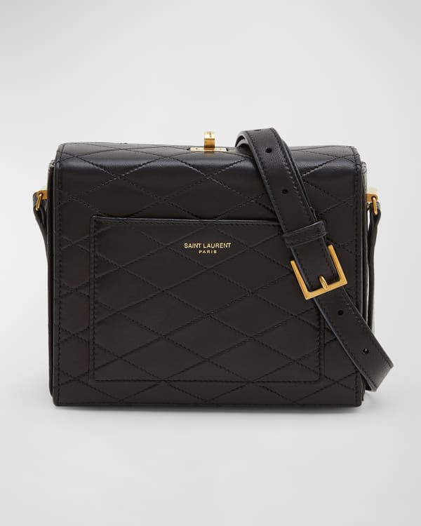 Saint Laurent June Box YSL Crossbody Bag in Croc-Embossed Saint Laurent June Box YSL Crossbody Bag in Croc-Embossed