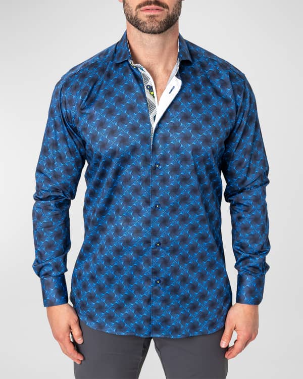 Maceoo Men's Fibonacci Lion Crown Sport Shirt | Neiman Marcus
