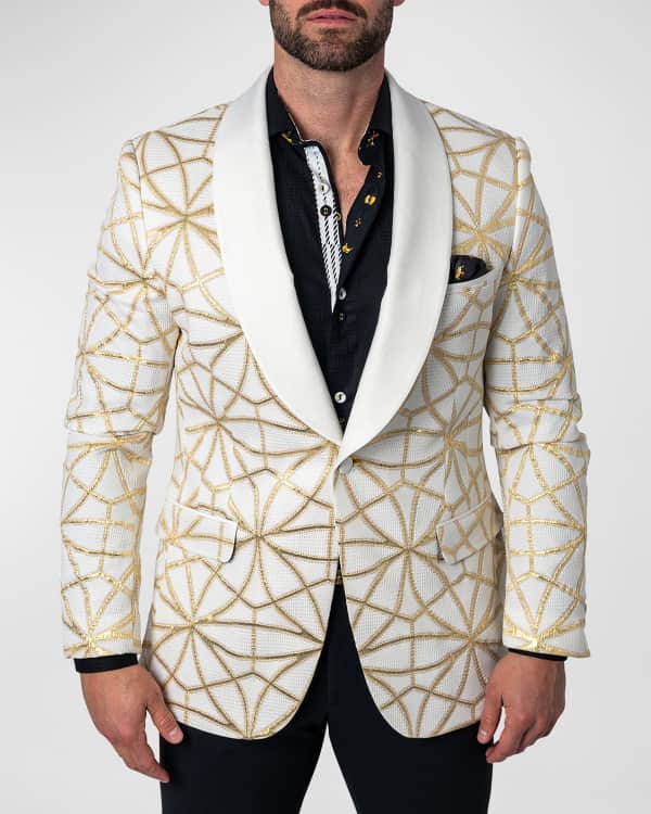 Versace Men s Baroque Satin Lapel Dinner Jacket Neiman Marcus