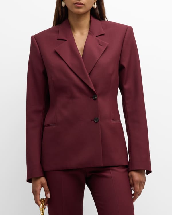 PAIGE Chelsee Floral Single-Breasted Velvet Blazer | Neiman Marcus