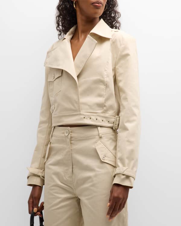 Eileen fisher cropped denim deals jacket