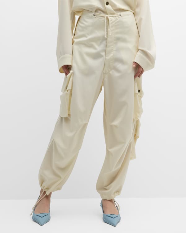 Off-White Wide Leg Logo Detailed Ripstop Cargo Trousers, $623