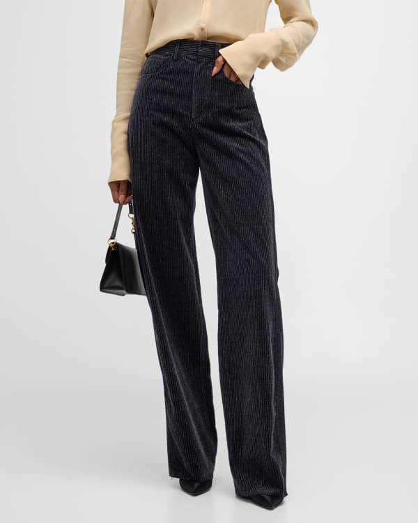 Dova cropped corduroy pants in beige - Veronica Beard