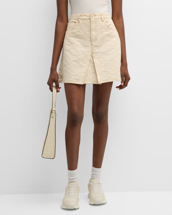 Dolce&Gabbana Patchwork Denim Mini Skirt | Neiman Marcus