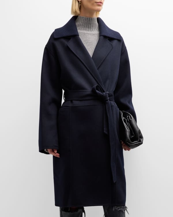 Calvin klein double hotsell face cape coat