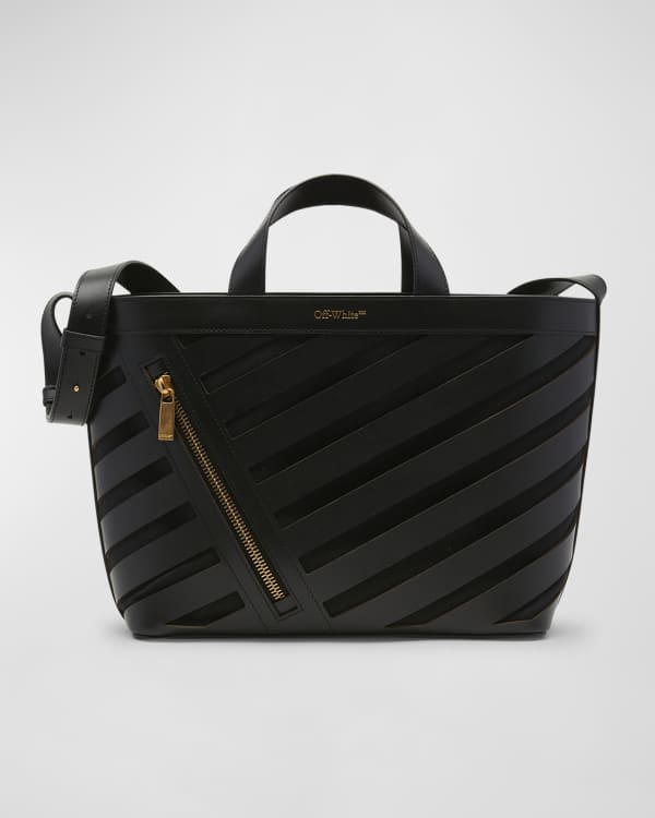 Off White New Commercial Tote Bag Yellow Black Neiman Marcus