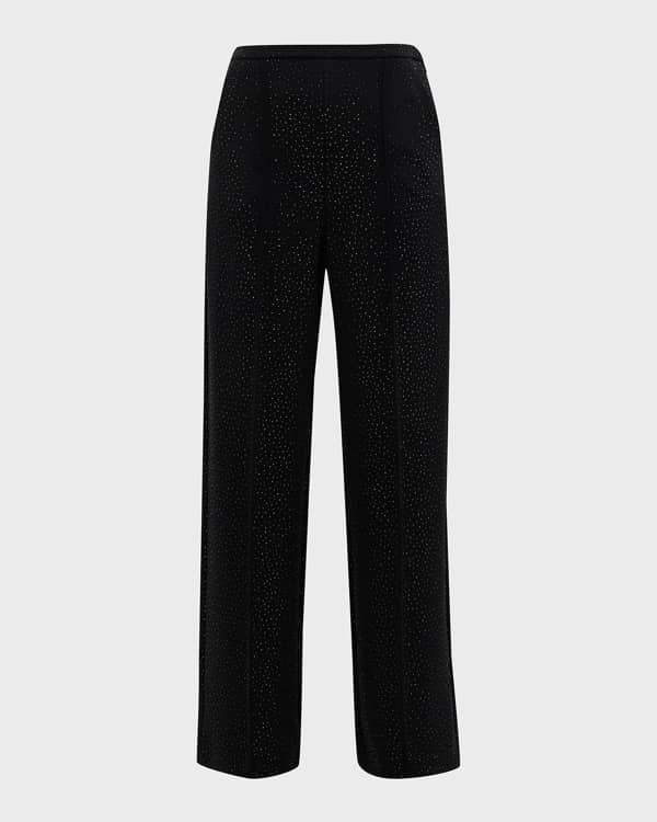 Stella McCartney Star Embellished Cutout Slim-Leg Pants