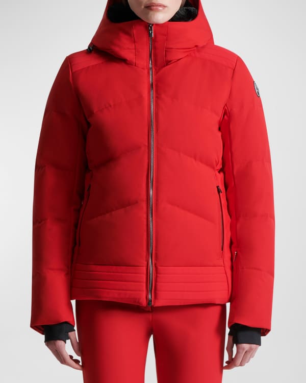 FUSALP Clea Belted Ski Jacket w/ Faux Fur Trim | Neiman Marcus