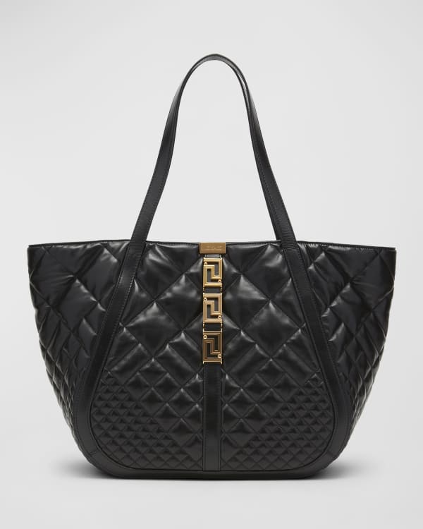 Versace Virtus Square Leather Tote Bag Neiman Marcus