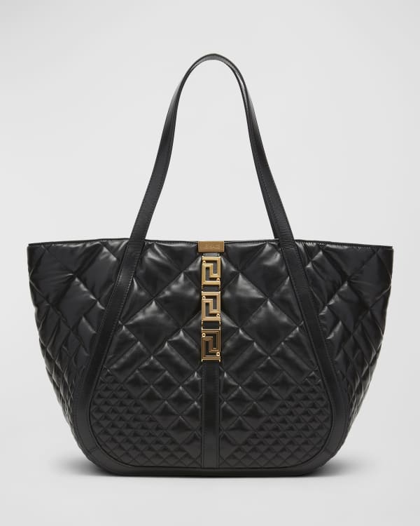 La Medusa Small leather tote bag in black - Versace