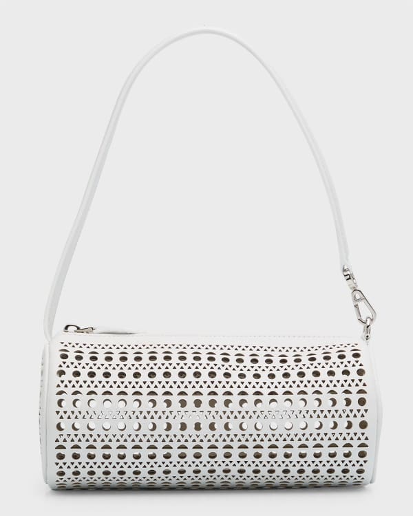 ALAIA Smooth Leather Tote Bag with Flower Strap Neiman Marcus