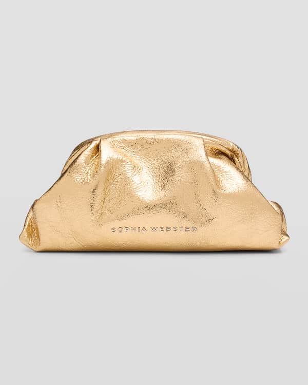 Sophia Webster Flossy Crystal Butterfly Metallic Clutch Bag | Neiman Marcus