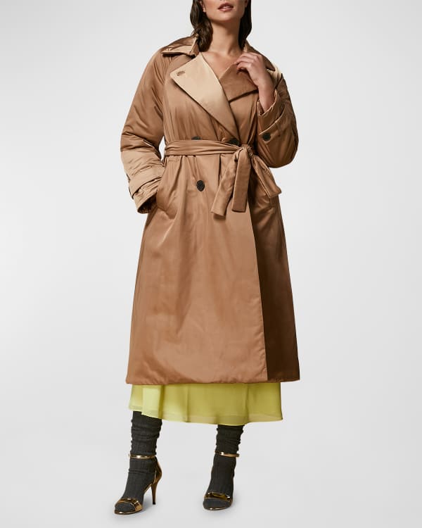 Avec Les Filles Genuine Suede Trench Coat Neiman Marcus