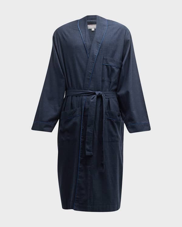 Versace Men's Greca Cotton Robe | Neiman Marcus