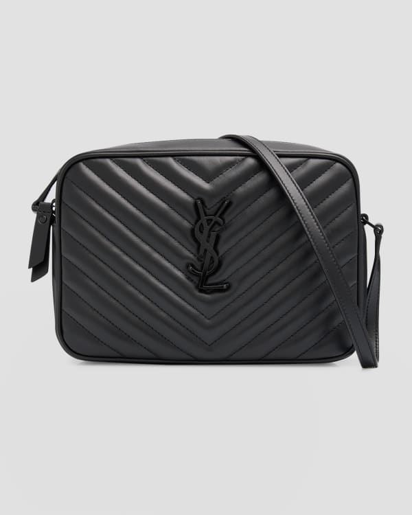 Loulou monogram ysl medium chevron quilted leather camera shoulder bag clearance