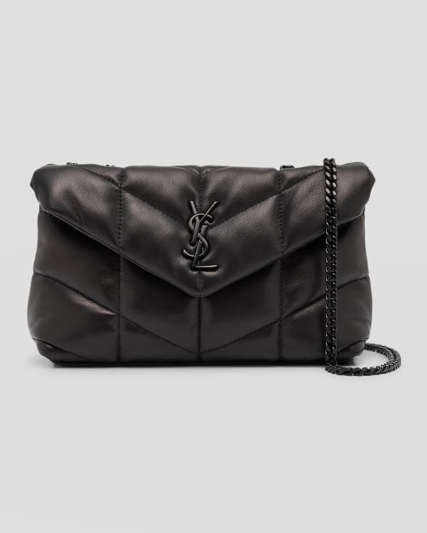 Saint Laurent Niki Large Flap YSL Shoulder Bag in Crinkled Leather 