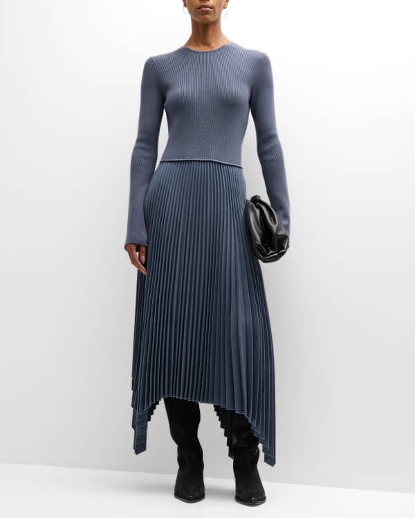 Derek lam 10 crosby pleated lurex knit on sale dress