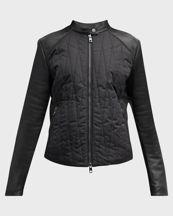 Neiman marcus black leather clearance jacket