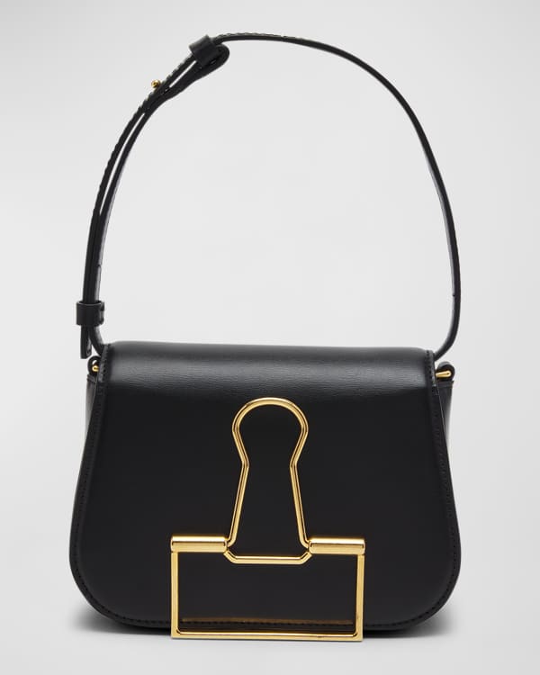 OFF-WHITE Diagonal Stripes Binder Shoulder Bag Mini White