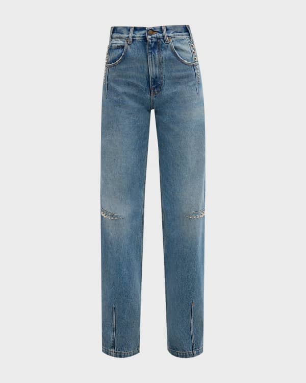 Off White Meteor Cool Cutout Baggy Straight Leg Jeans Neiman Marcus