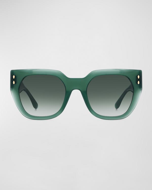 Isabel Marant Logo Acetate Rectangle Sunglasses | Neiman Marcus display picture 1