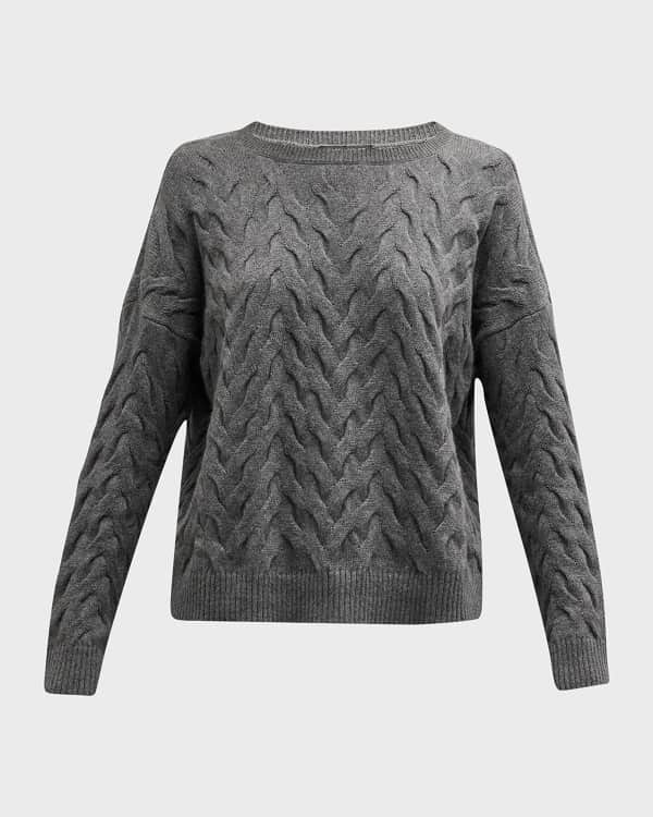 EILEEN FISHER Womens White Knit Long Sleeve Scoop Neck Sweater main image 1