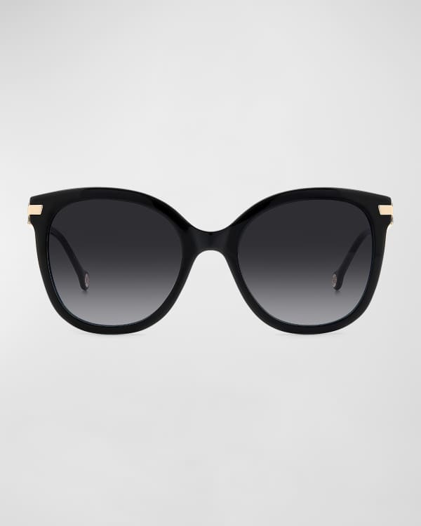 Burberry BE439047 TB Logo Acetate & Plastic Round Sunglasses 