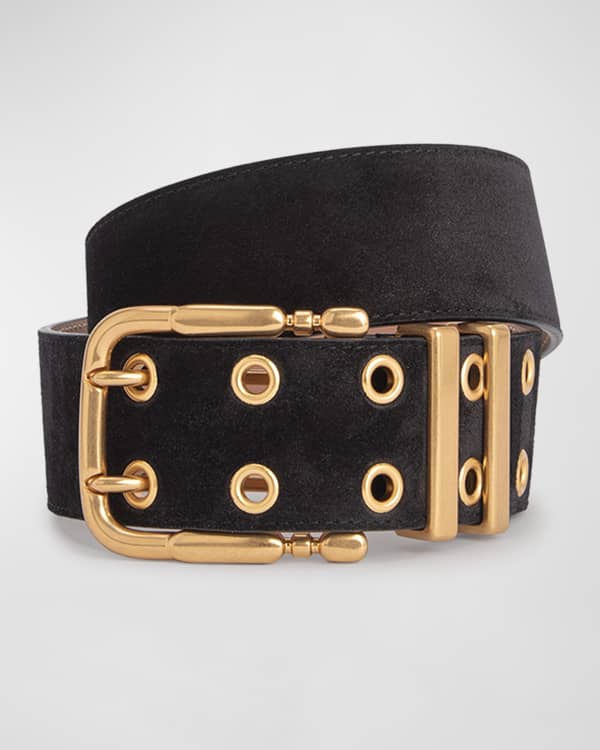 Faux Leather Embossed Checkerboard Belt