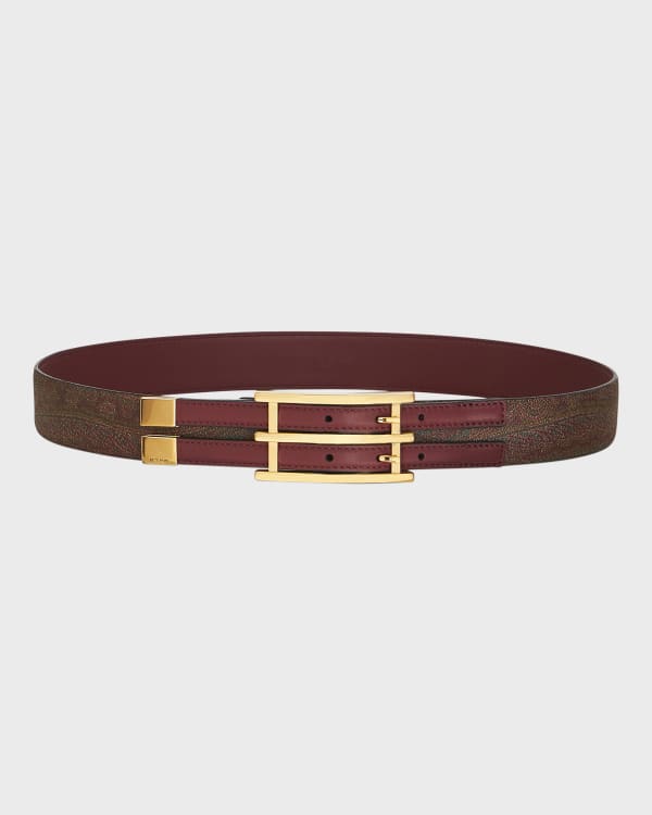 Burgundy Suede Leather Belt Strap For Louis Vuitton Buckles Womens