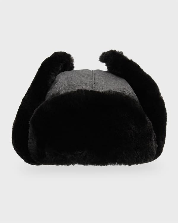 UGG Men's Shearling-Lined Sheepskin Trapper Hat | Neiman Marcus
