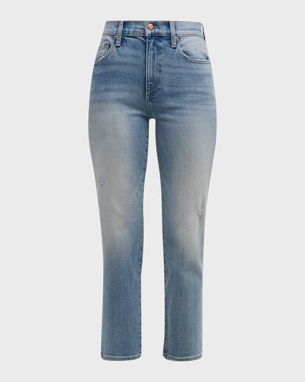 Derek Lam 10 Crosby Alexa Cropped Straight Seamed Jeans | Neiman Marcus