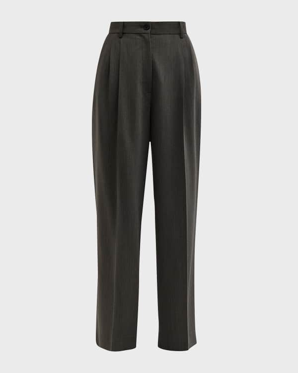 THE ROW Bufus Pleated Wide-Leg Pants | Neiman Marcus