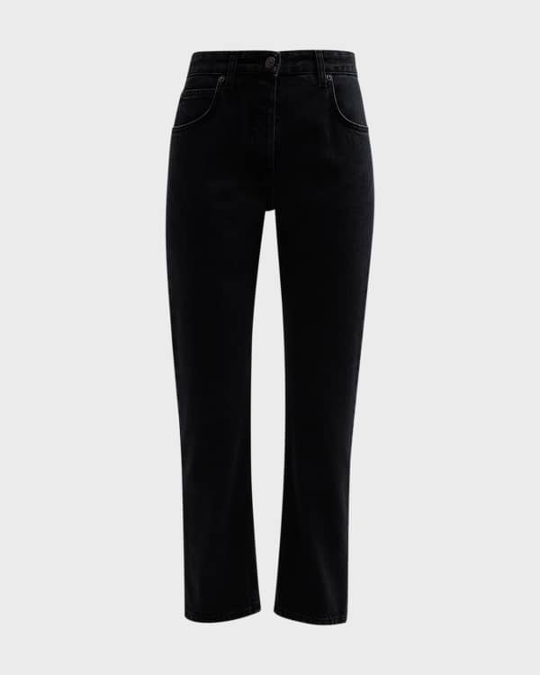 Erdem Nathaniel Floral-Print Rolled-Hem Jeans | Neiman Marcus