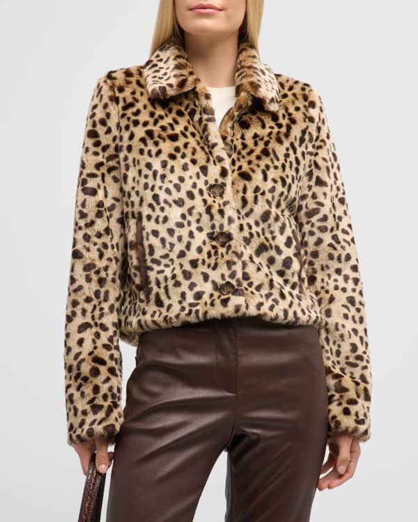 Apparis margot outlet leopard coat
