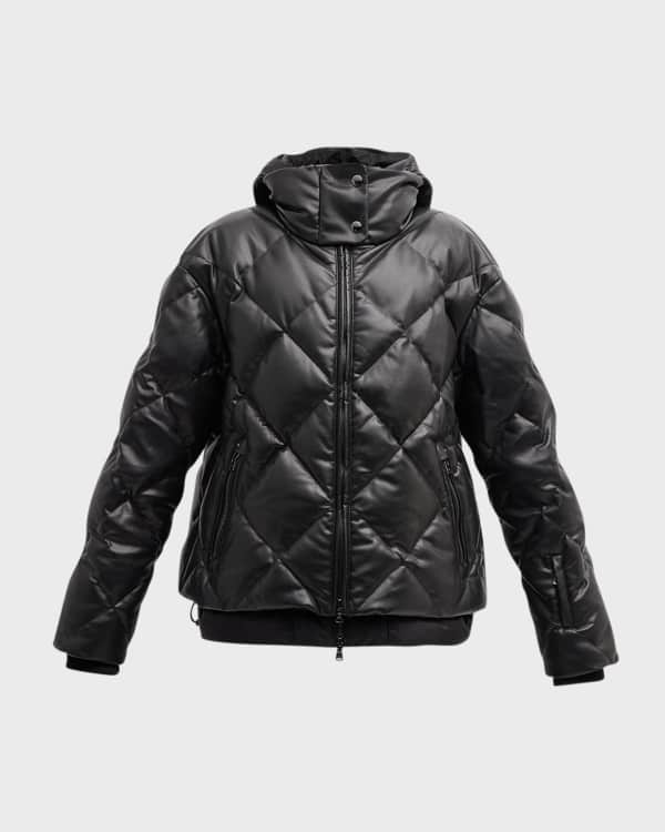 Soia & Kyo Yasmine Combo Quilted Nylon Puffer Jacket | Neiman Marcus