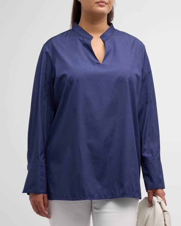 NIC+ZOE Plus Plus Size Vibrant Garden Crinkle Shirt | Neiman Marcus