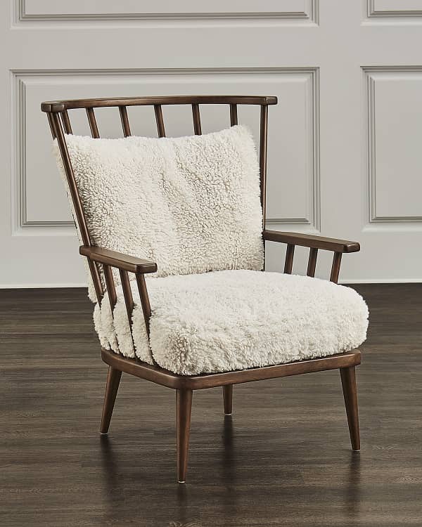 Four Hands Brighton Curved Accent Chair Neiman Marcus