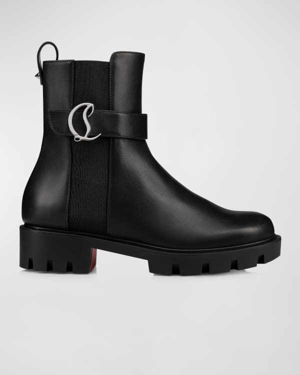 Christian Louboutin TS Croc Leopard Boots Neiman Marcus