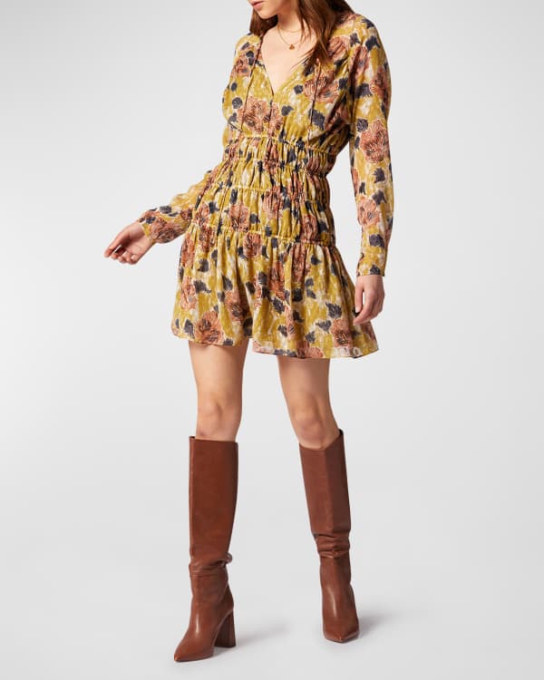 Michael kors heart online print flounce dress