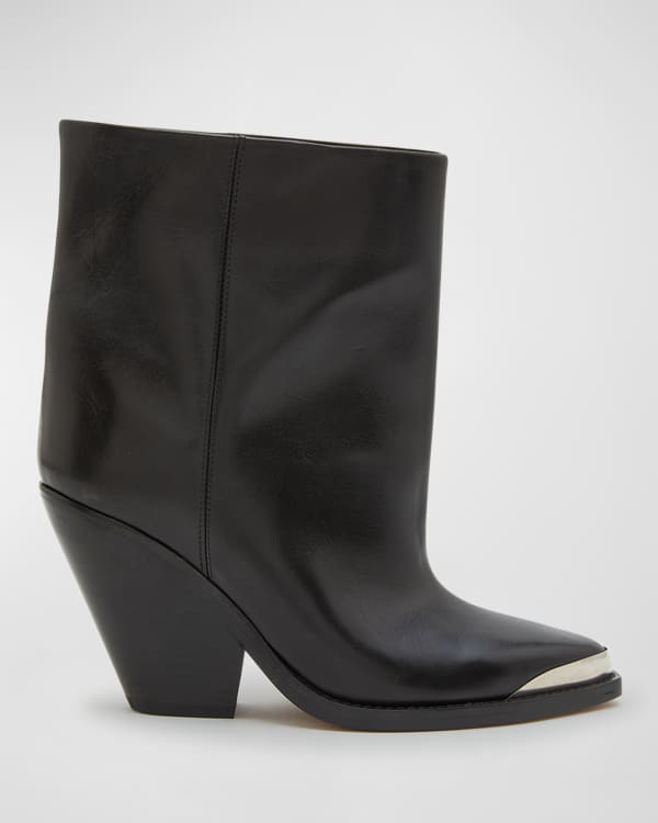 Isabel Marant Dawyna Point Toe Stud Heel Western Bootie Neiman