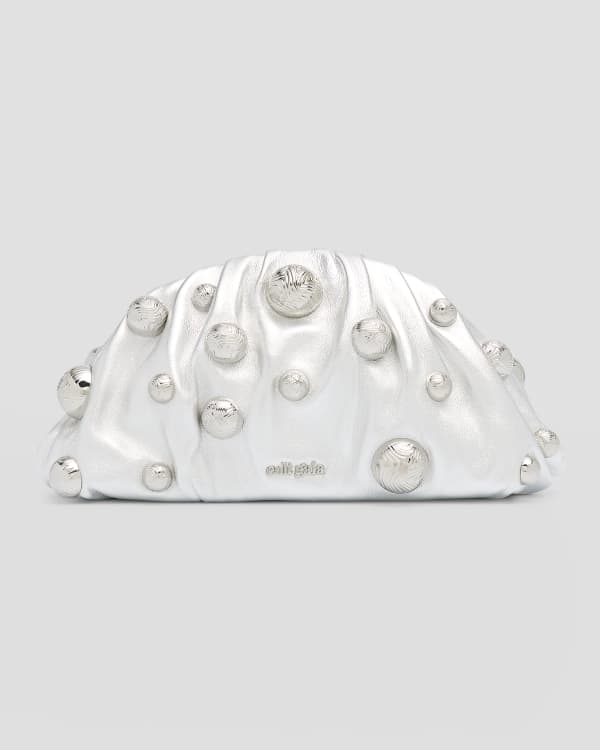 Tory Burch Kira Mini Diamond-Ruched Metallic Shoulder Bag | Neiman