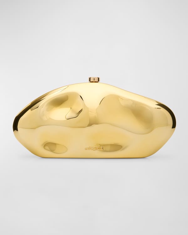 Nala Mini Shell Metallic Clutch Bag