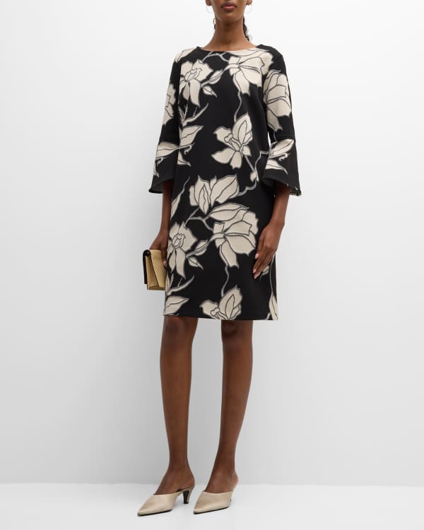 Caroline Rose Plus Size Celebration Metallic Knit Dress | Neiman Marcus