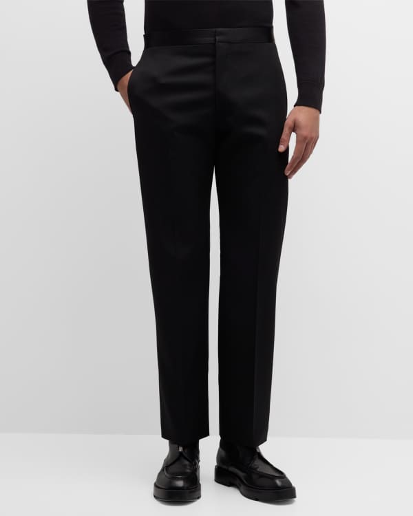 Valentino Garavani straight-leg silk trousers - Black